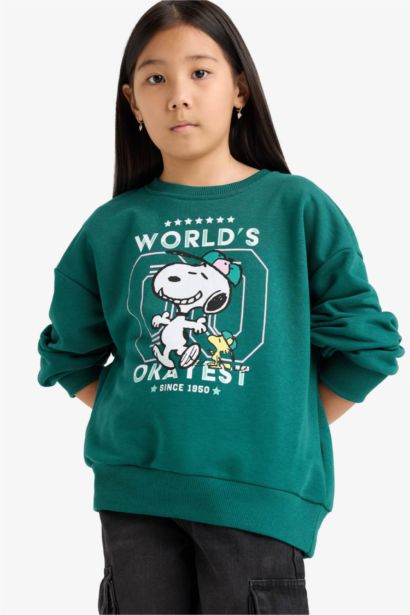 Sweat- Shirt Coupe Oversize Col rond Snoopy