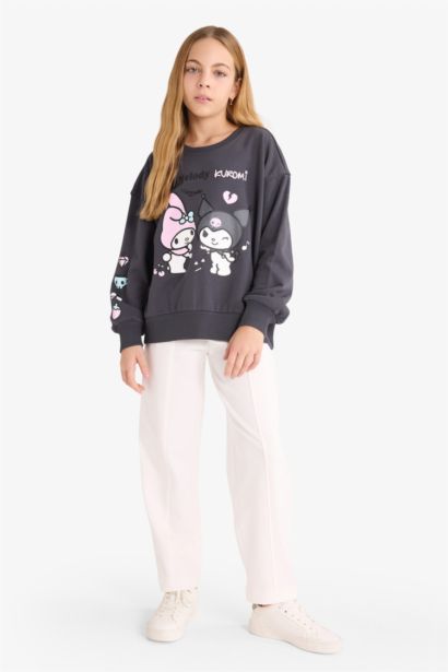 Girl Kuromi Oversize Loose Fit Crew Neck Sweatshirt