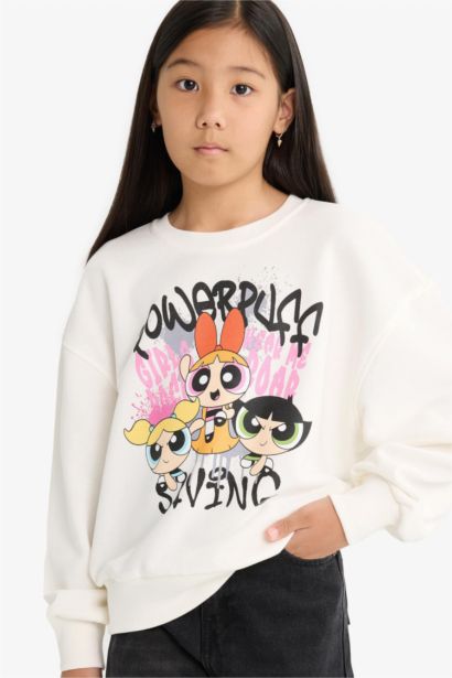 Sweat- Shirt Coupe Oversize Col rond Powerpuff Girls (Fournisseur)