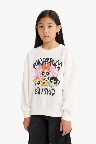 Sweat- Shirt Coupe Oversize Col rond Powerpuff Girls (Fournisseur)
