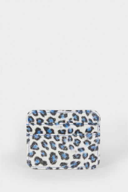 Woman Patterned Faux Leather Card Holder