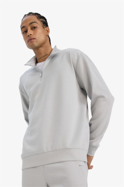 DeFactoFit Standard Fit Printed Sweatshirt