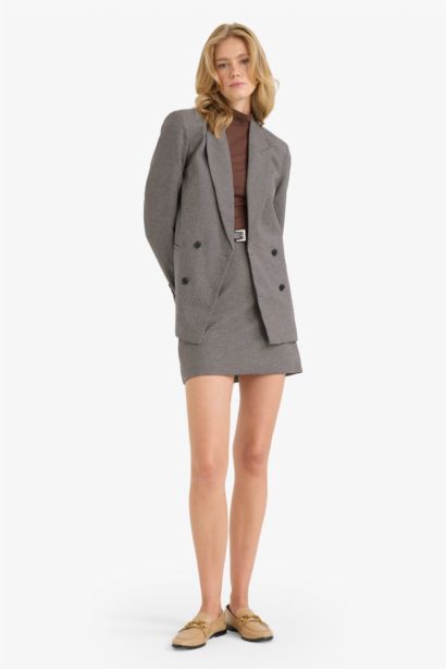 Юбка А-силуэта на подкладке с высокой талией