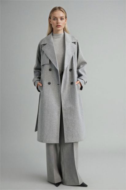 Regular Fit Button Down Cachet Long Coat