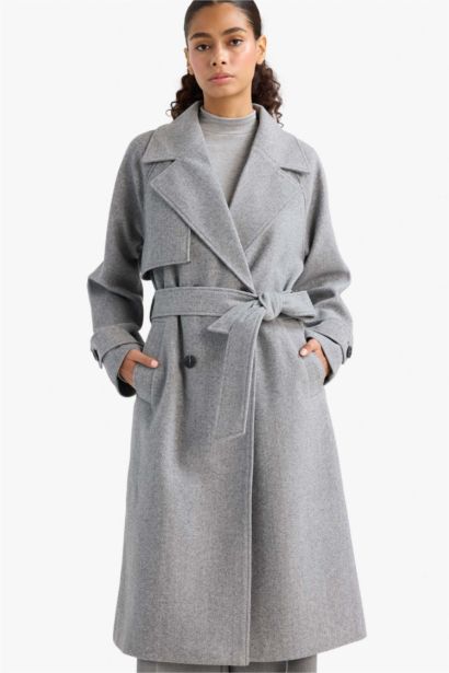 Regular Fit Button Down Cachet Long Coat
