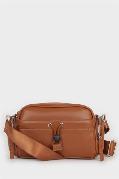 Faux Leather Crossbody Bag