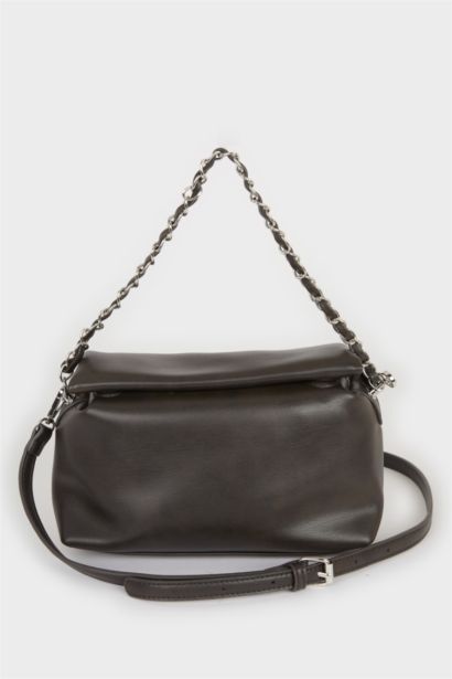 Faux Leather Crossbody Bag
