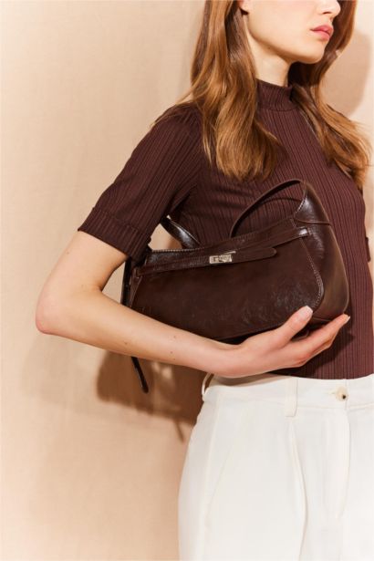 Faux Leather Crossbody Bag