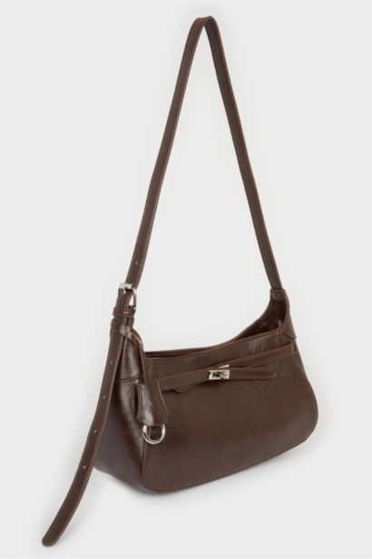 Faux Leather Crossbody Bag