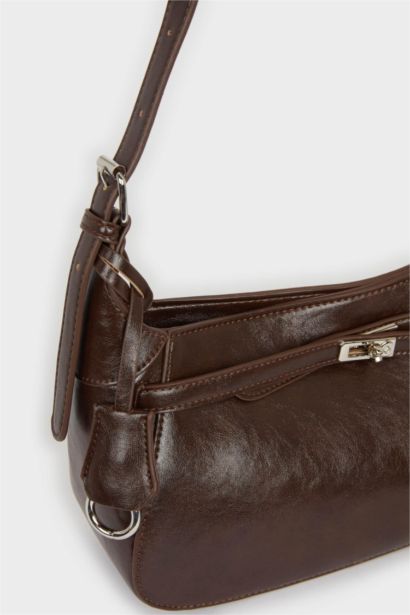 Faux Leather Crossbody Bag