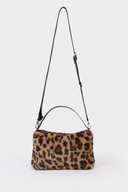 Kadın Leopar Desenli Çapraz Çanta