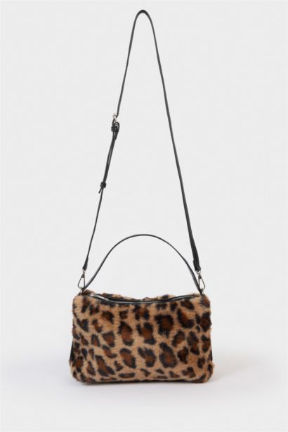 Kadın Leopar Desenli Çapraz Çanta