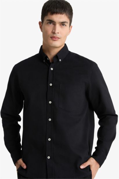 Regular Fit Gabardine Long Sleeve Shirt