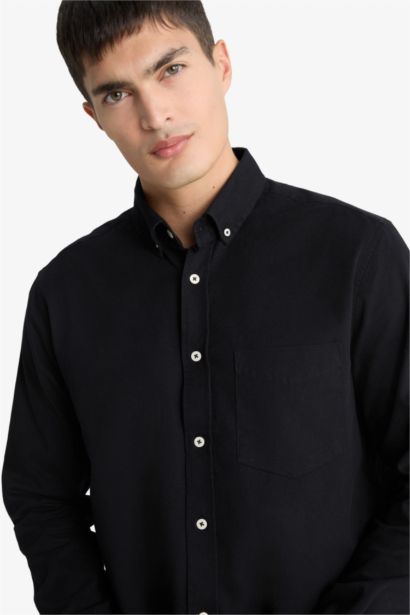 Regular Fit Gabardine Long Sleeve Shirt