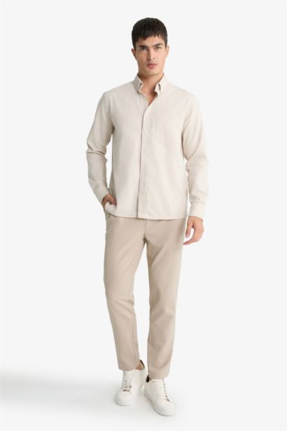 قميص بولو كم طويل جبردين قصة عادية