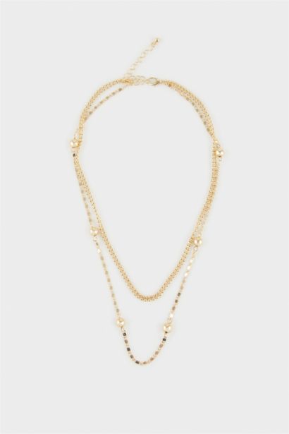Woman 2 Piece Gold Necklace