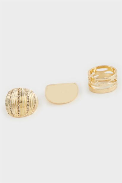 Woman 3 Piece Gold Ring