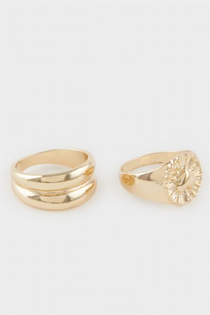 طقم 7 خواتم ذهبية نسائي