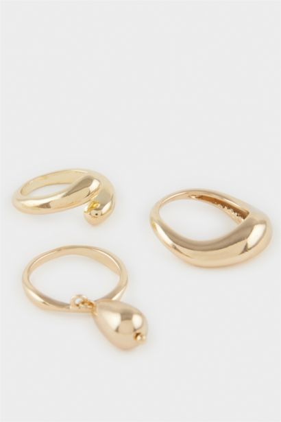 خاتم ذهبي حريمي - 5 قطع