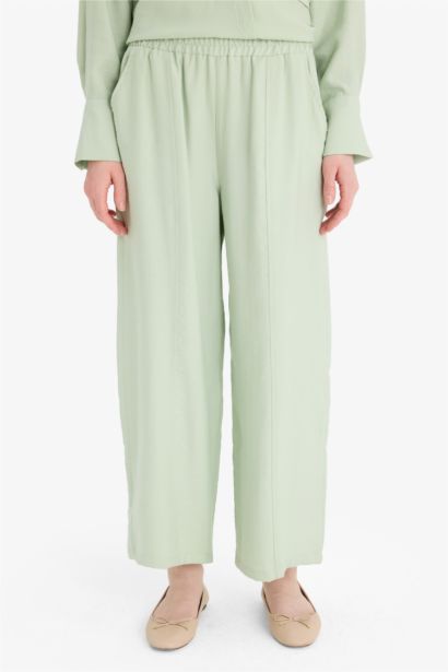 Flexible Waist Basic Modal Trousers