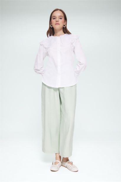 Flexible Waist Basic Modal Trousers