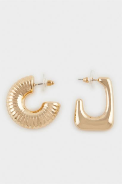 Lot de 2 Boucles d’oreilles dorées pour femme