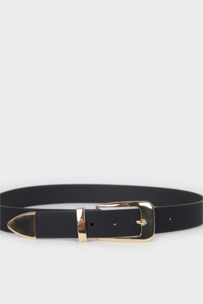 Kadın Büyük Toka Suni Deri Jean Kemeri