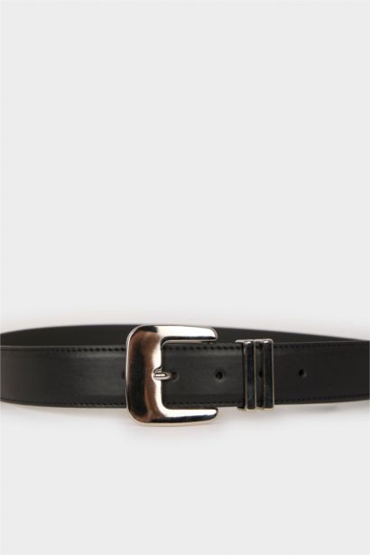 Kadın Suni Deri Jean Kemeri