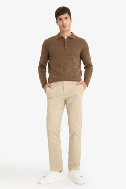 Standard Fit Polo Collar Knitwear Pullover