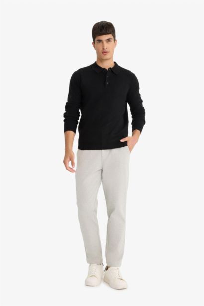 Standard Fit Polo Collar Knitwear Pullover