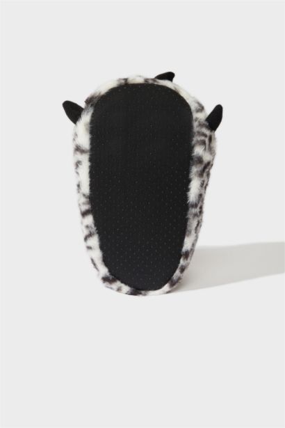 Kadın Desenli Düz Taban Panduf