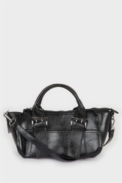 Faux Leather Crossbody Bag