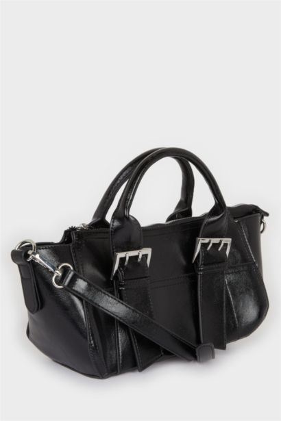 Faux Leather Crossbody Bag