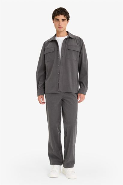 Regular Fit Corduroy Long Sleeve Shirt