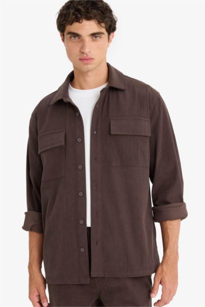 Regular Fit Corduroy Long Sleeve Shirt