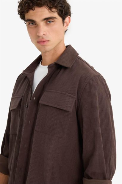 Regular Fit Corduroy Long Sleeve Shirt