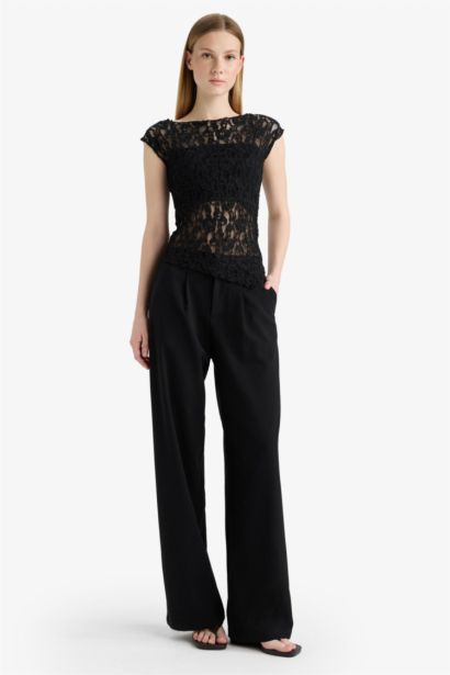 Normal Waist Baggy Fit Trousers