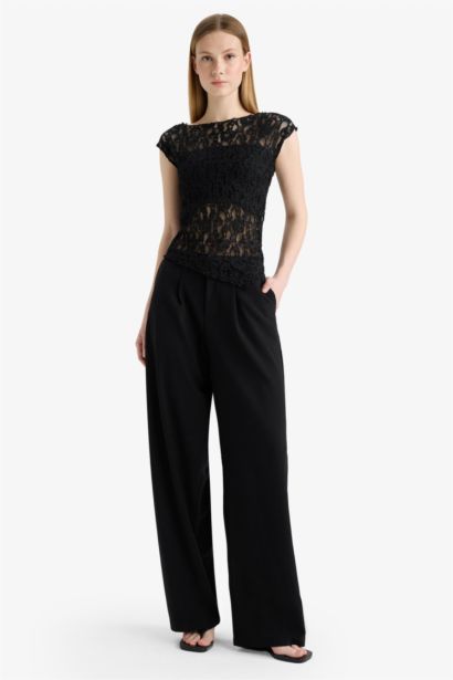 Normal Waist Baggy Fit Trousers