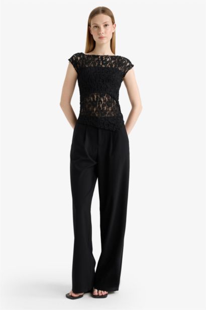 Normal Waist Baggy Fit Trousers