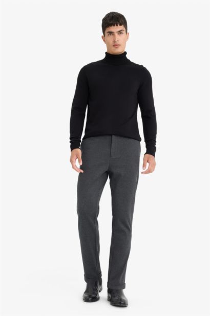 Tailored Regular Fit Düz Paça Penye Pantolon