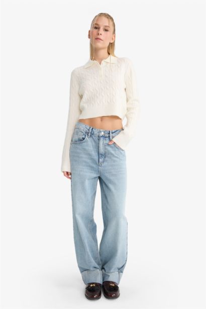 بلوز صوف سليم فيت بياخة بولو