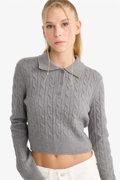 بلوز صوف سليم فيت بياخة بولو