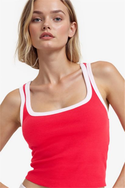 Fitted U Yaka Fitilli Kaşkorse Atlet