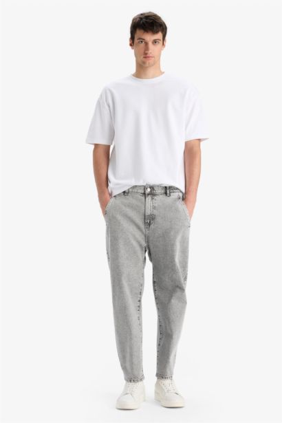 Regular Hem Denim Trousers
