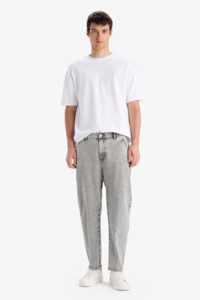 Regular Hem Denim Trousers
