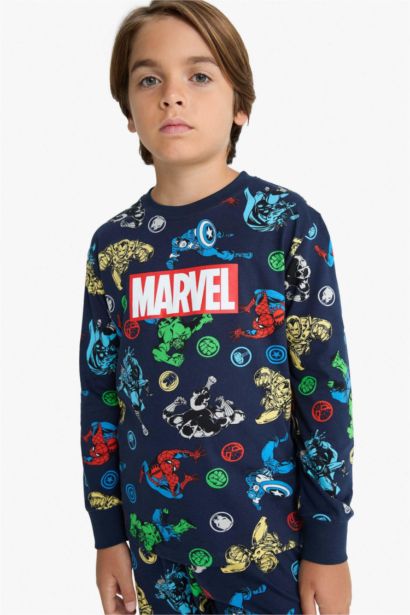 %100 Pamuklu Marvel Comıcs Beli Lastikli Pijama Takımı Erkek Çocuk