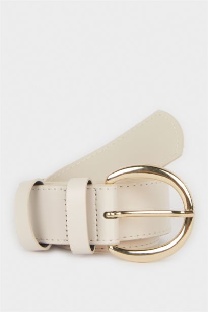 Kadın Büyük Toka Suni Deri Jean Kemeri