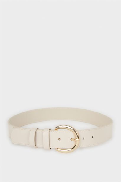 Kadın Büyük Toka Suni Deri Jean Kemeri