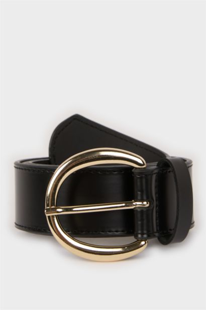 Kadın Büyük Toka Suni Deri Jean Kemeri