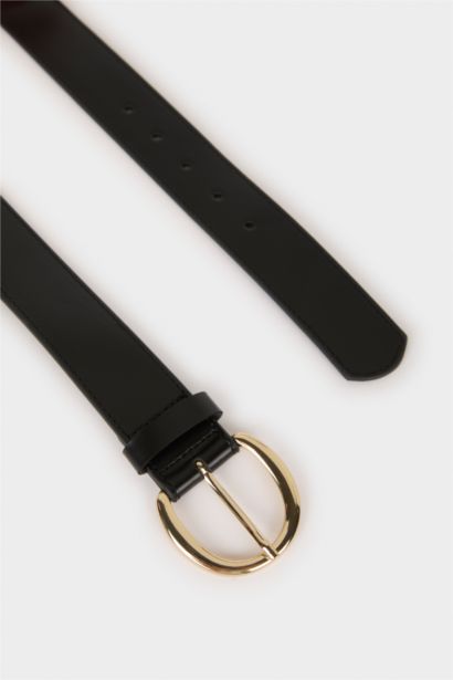 Kadın Büyük Toka Suni Deri Jean Kemeri